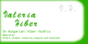 valeria hiber business card